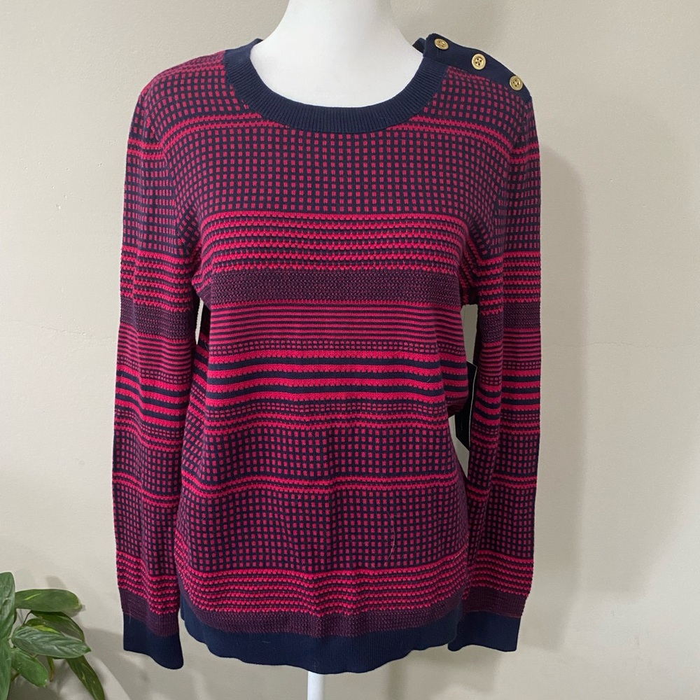 NWT Tommy Hilfiger textured knit sweater womens size medium